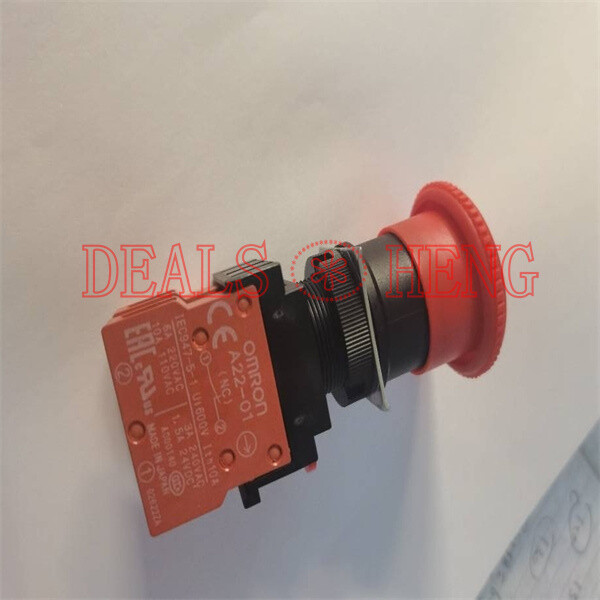 ONE NEW Omron A22E-M-02 A22EM02 Pushbutton Switch Red BUTTON