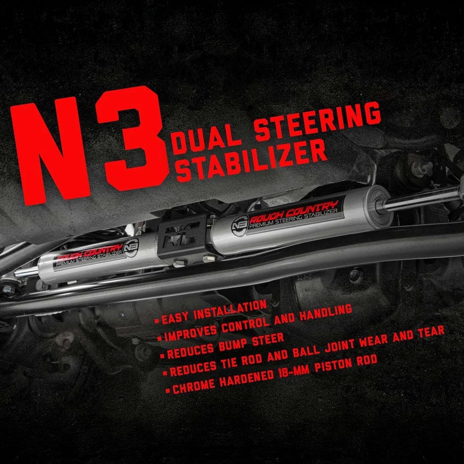 Country N3 Dual Steering Stabilizer for 07-18 Jeep Wrangler JK – 8734930