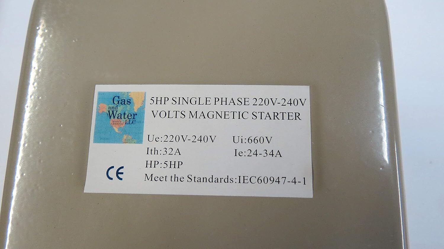 5 Hp Single Phase Motor Starter 220 240V Adjustable 22 34 Amps Steel Housing