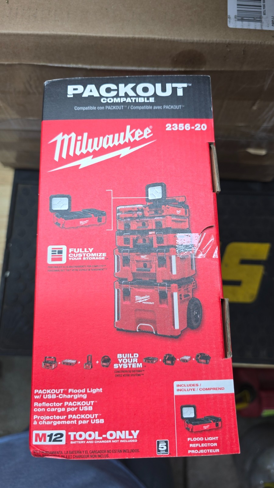 Milwaukee 2356-20 Tool M12 12-Volt Lithium-Ion Cordless PACKOUT Flood Light