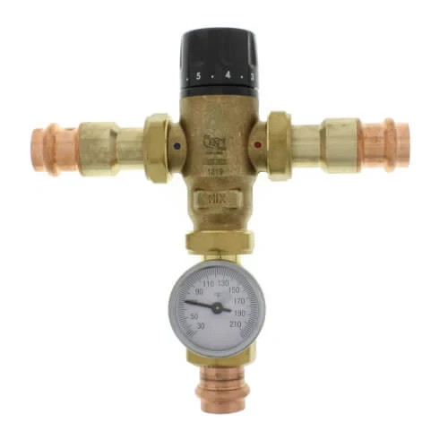 Caleffi MixCal Thermostatic Mixing Valve Brass 3/4″ Press 521516A propress