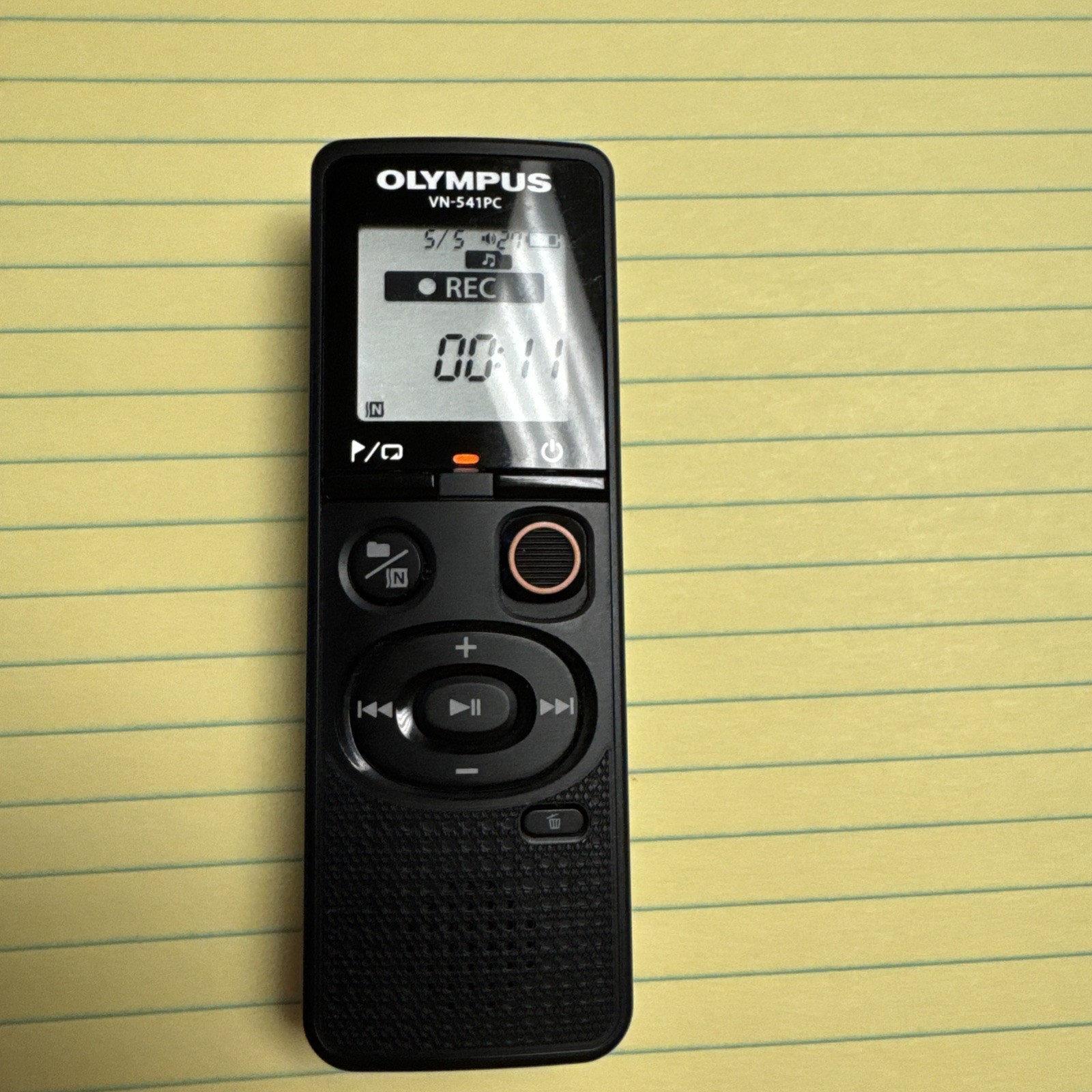Olympus VN-541PC Digital Voice Recorder Tested Working Black