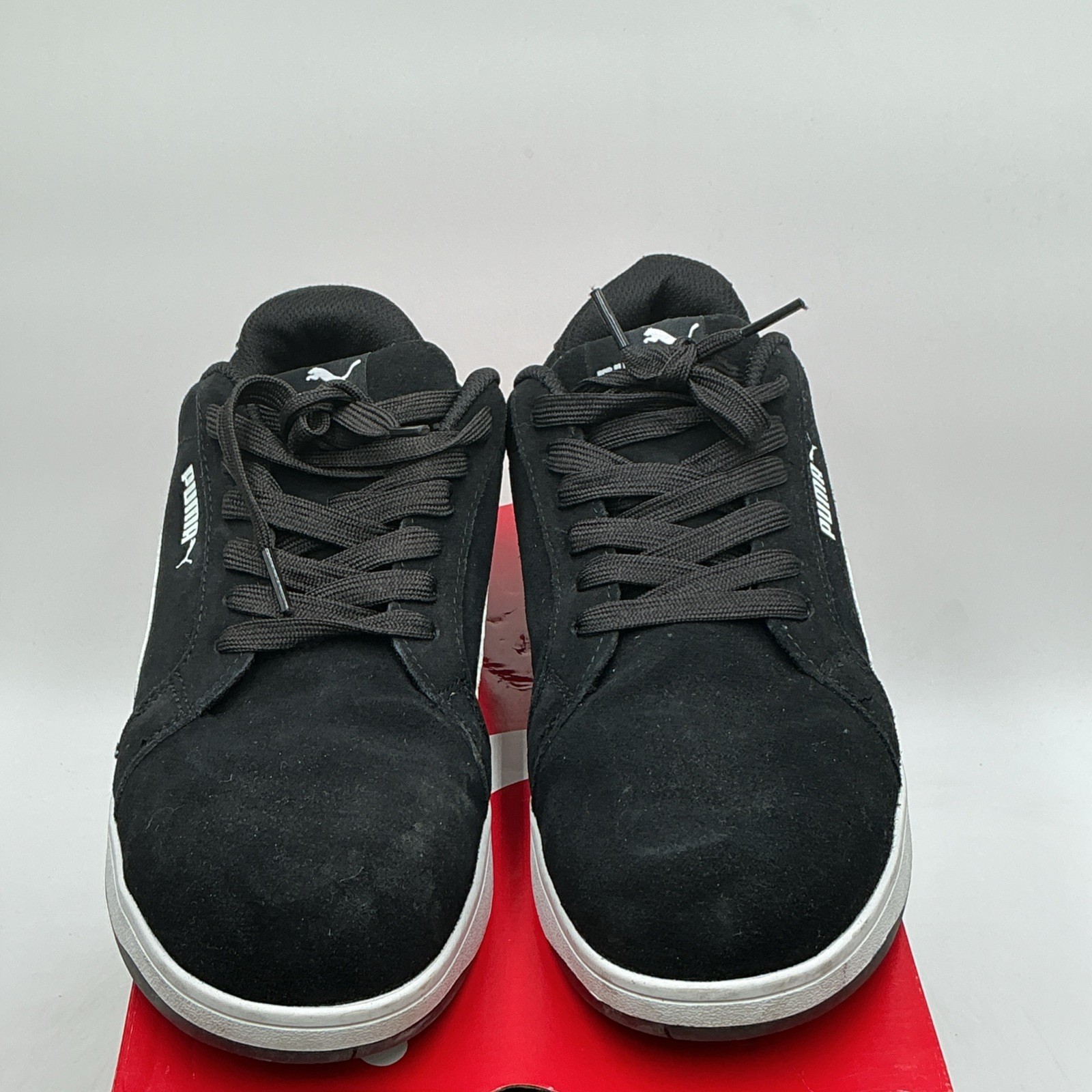 Puma Iconic Men’s US 9.5 M Black White Suede Composite Toe Work Shoes Ebay4685