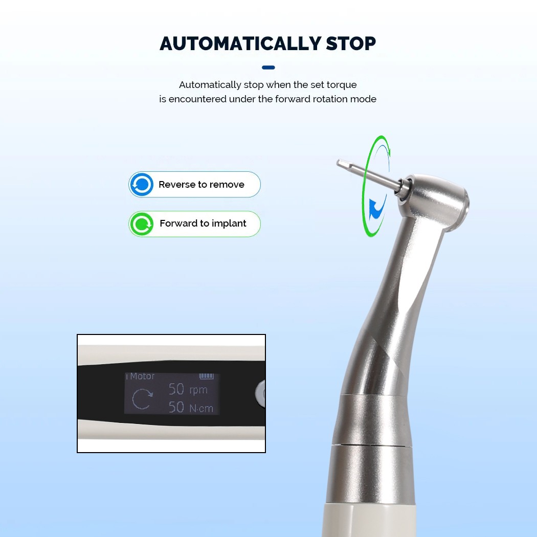 Dental Electric Torque Wrench Tip 360° Cordless Endodontic Implant Handpiece US