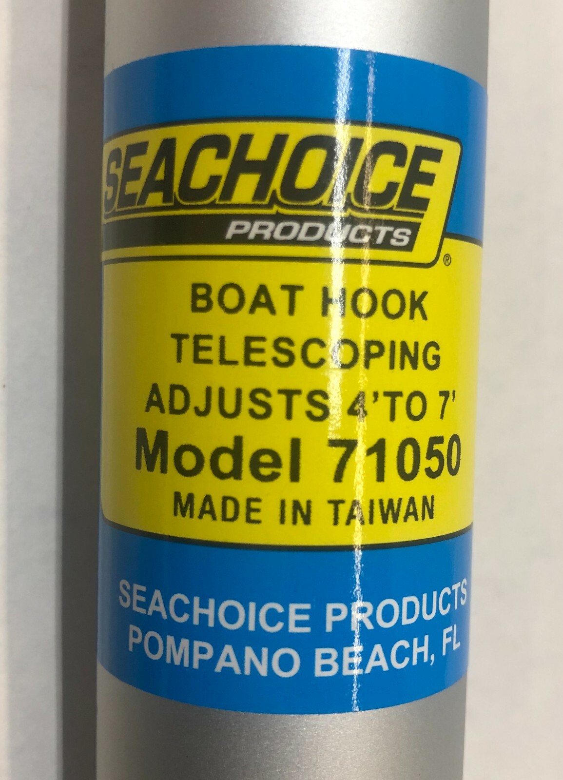 SEACHOICE 71050 ALUMINUM BOAT HOOK ADJUSTS 4FT TO 7FT