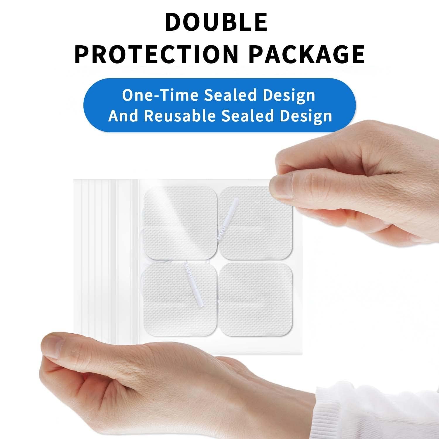 TENS Unit Electrode Pads, 20PCS 2″x2″ Adhesive Electrodes Unit…