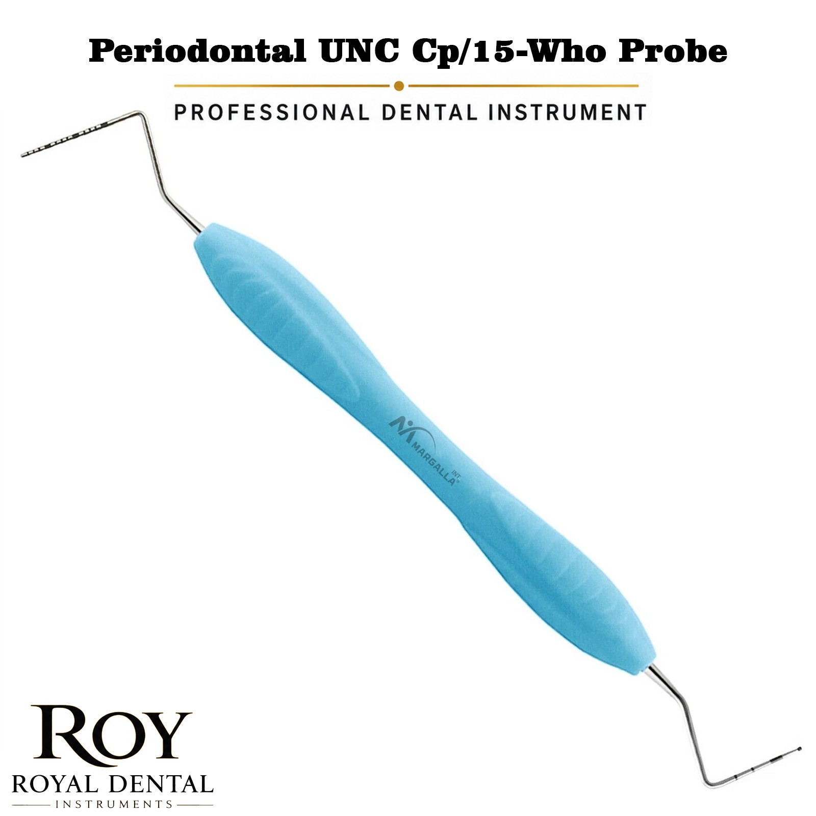 Dental Periodontal Probes UNC-15, WHO Ball Ended BPE Probe Markings Color Coated