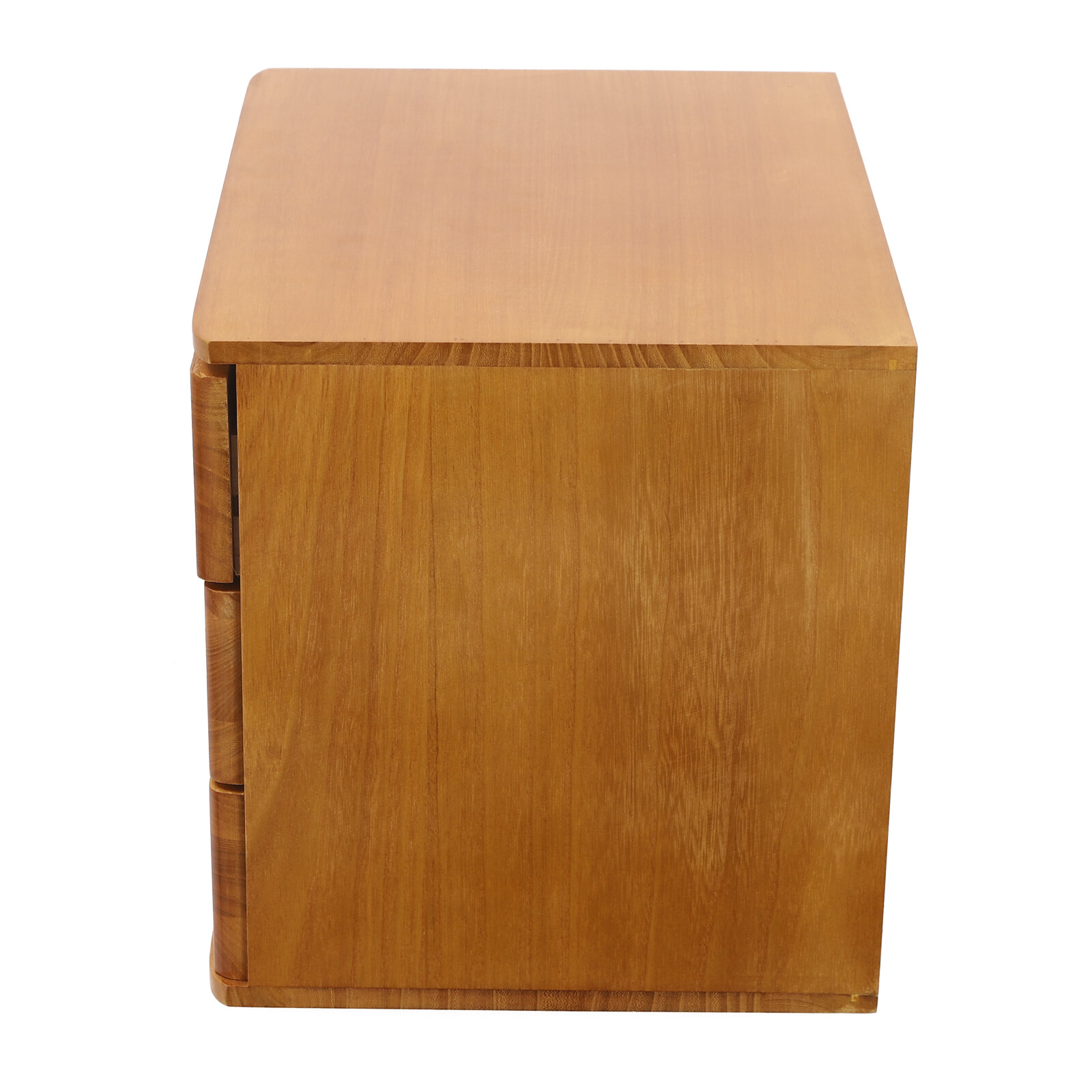 Wooden Desktop Storage Box 3-Tier Desk Organizer w/ Lockable Drawers 30kg max.