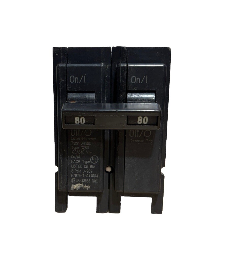 Cutler Hammer BR280 2Pole 80Amp 120/240Volt Plug-In Circuit Breaker