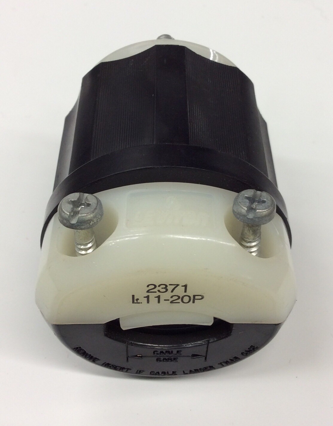 Twist Locking Plug NEMA L11-20P Cord Whip End Leviton 2371 20A 250V 3PH