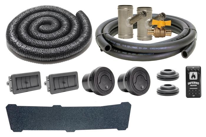 2014-2018 Polaris Ranger 1000 Diesel Heater Kit with Defrost – Fits 1000 Diesel
