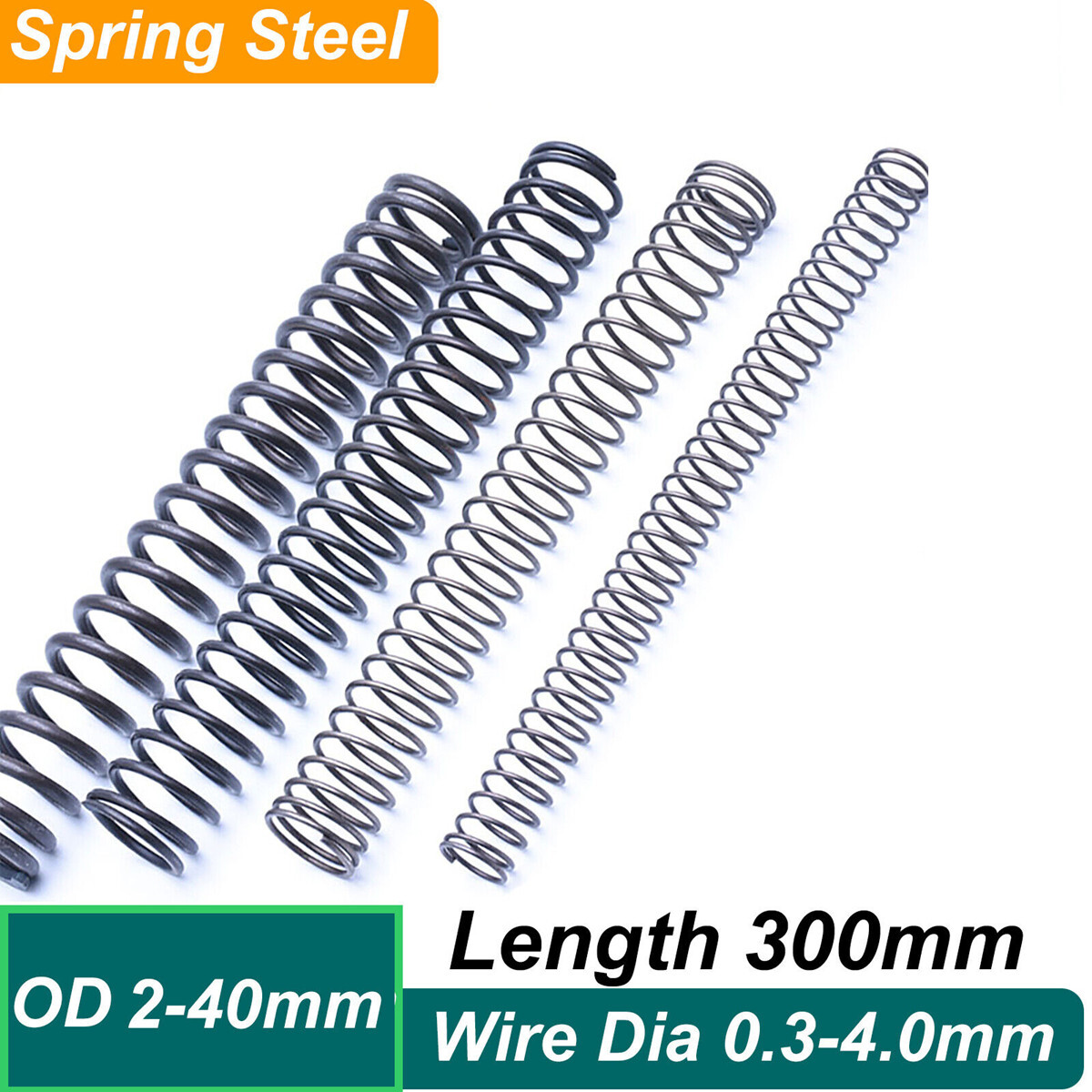 Compression Pressure Spring Wire Dia 0.3mm – 4.0mm Length 300mm Springs
