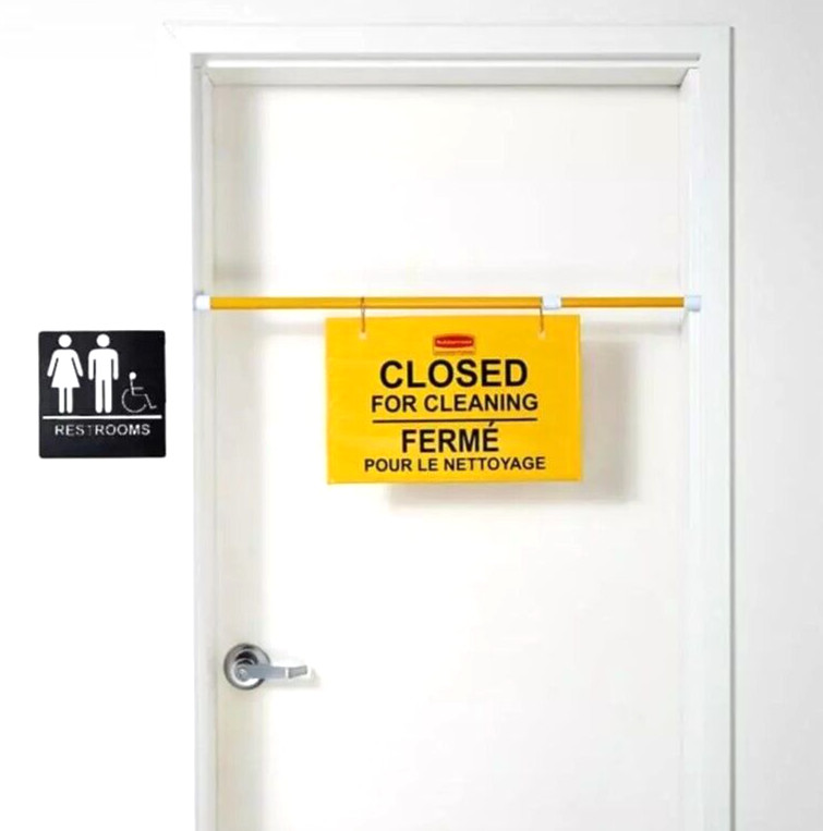 Rubbermaid FG9S1600 Multilingual Closed for Cleaning Safety Sign