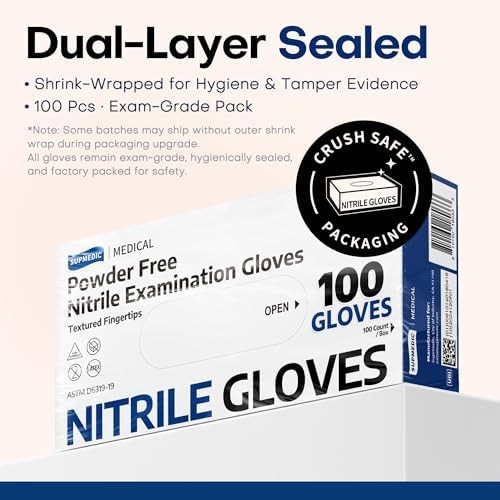 Supmedic Medical Soft Max™ Black Nitrile Disposable Gloves,
