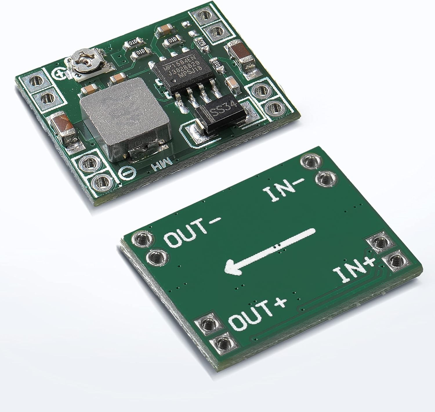 Mini MP1584EN DC-DC Buck Converter Adjustable Module 24V to 12V 9V 5V 3V 6 Pack