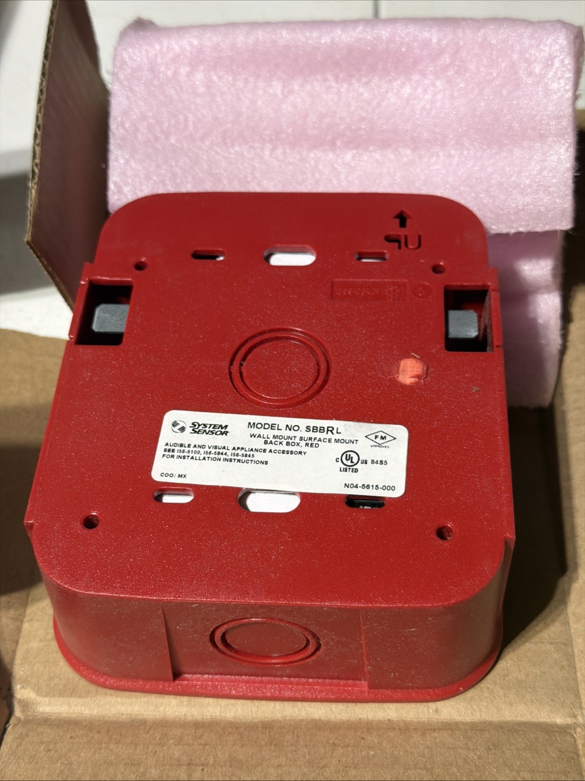 New In Box System Sensor Wall Surface Mount Back Box SBBRL