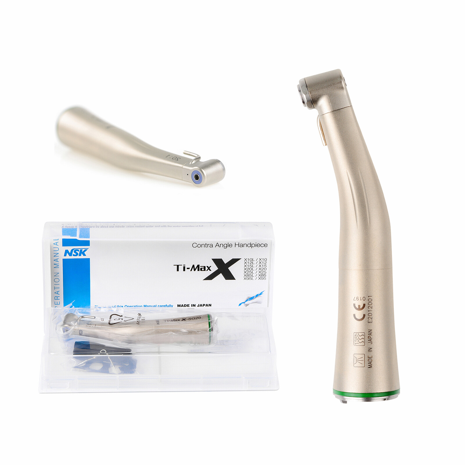 Ti-Max Dental 20:1 Fiber Optic Implant Contra Angle Handpiece SG20/SG20L Fit NSK