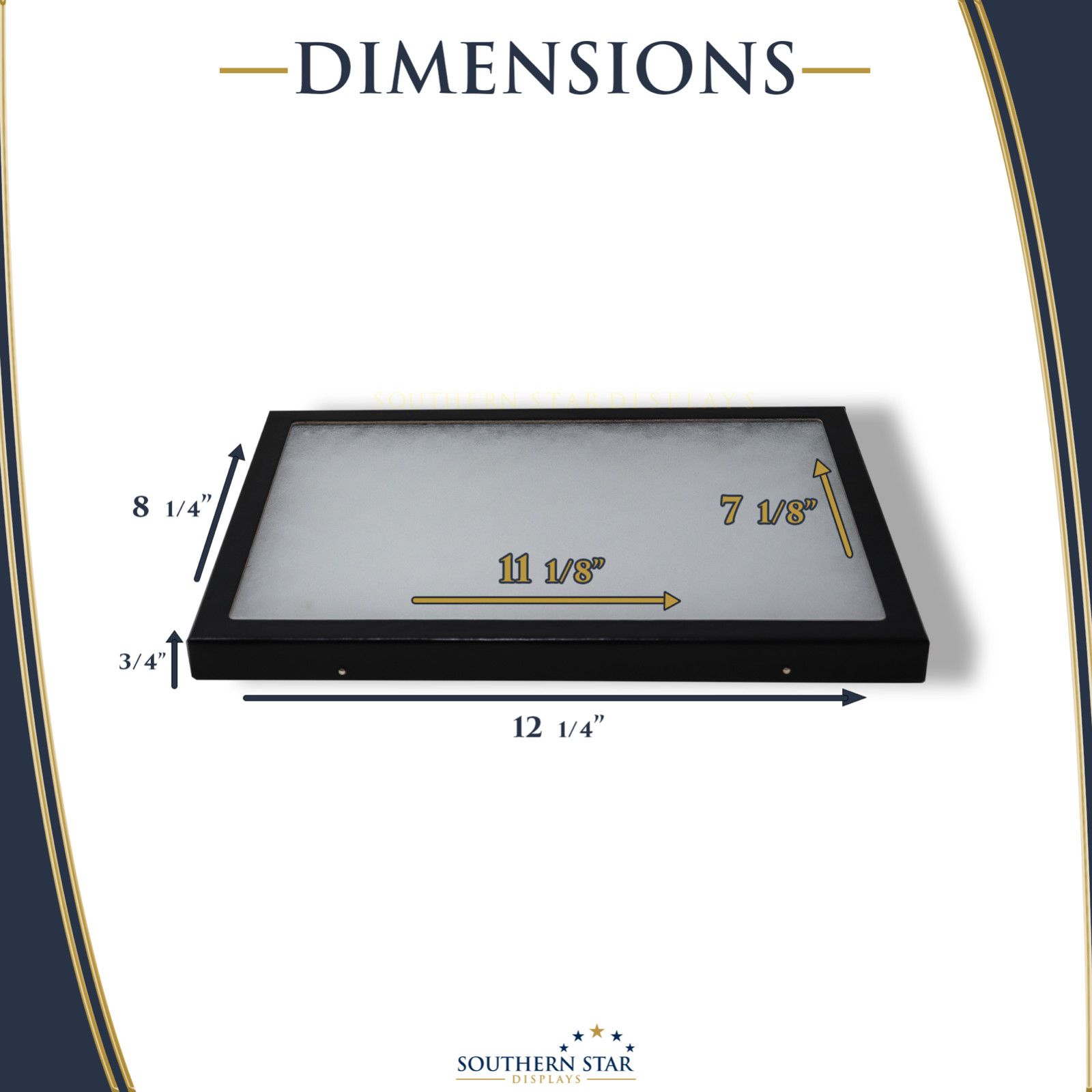 8 x 12 x 3/4 Riker Display Case Box for Collectibles Jewelry Arrowheads &More