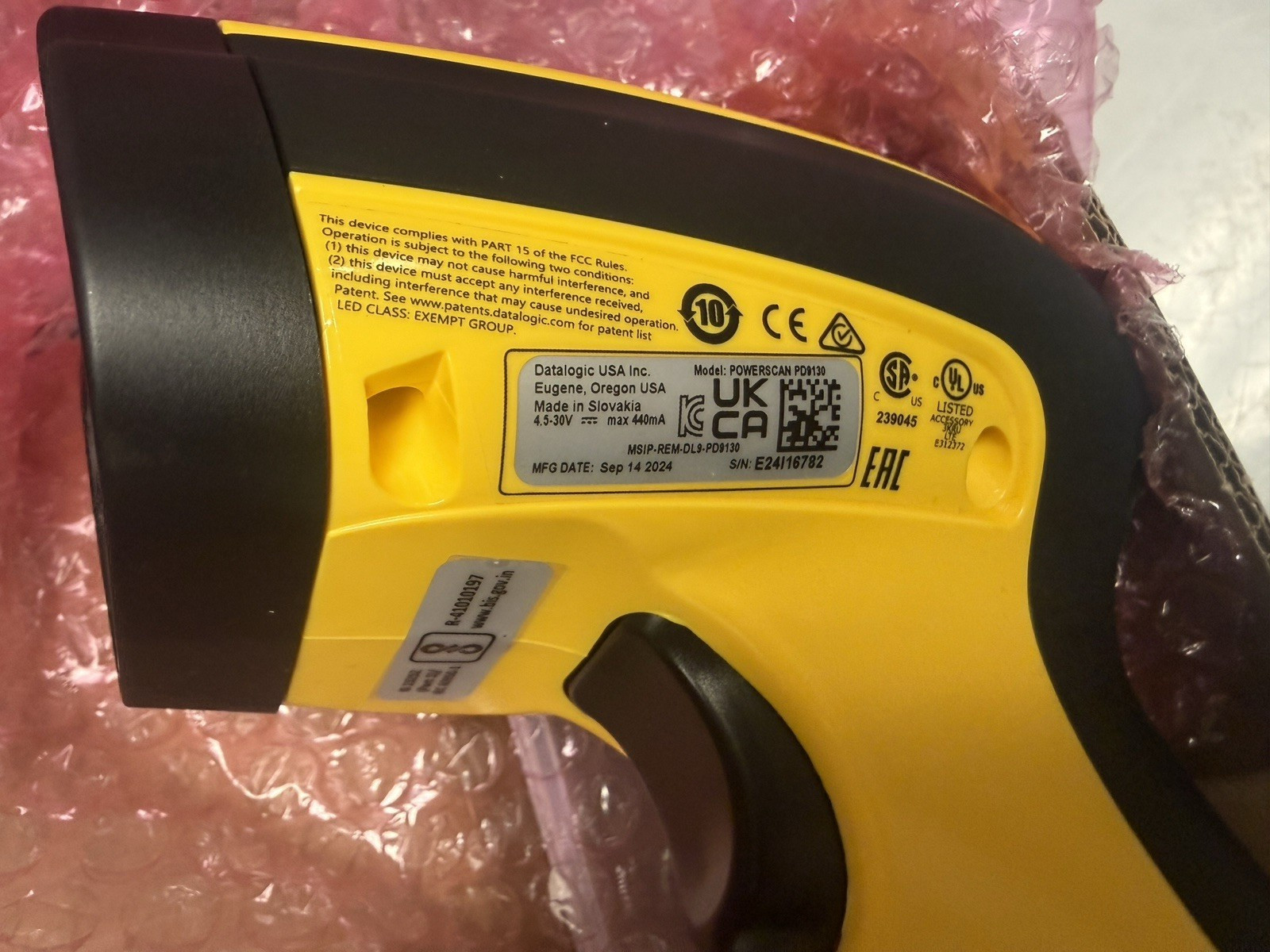 PD9130 Datalogic PowerScan PD9100 1D Barcode Scanner Handheld Corded B5