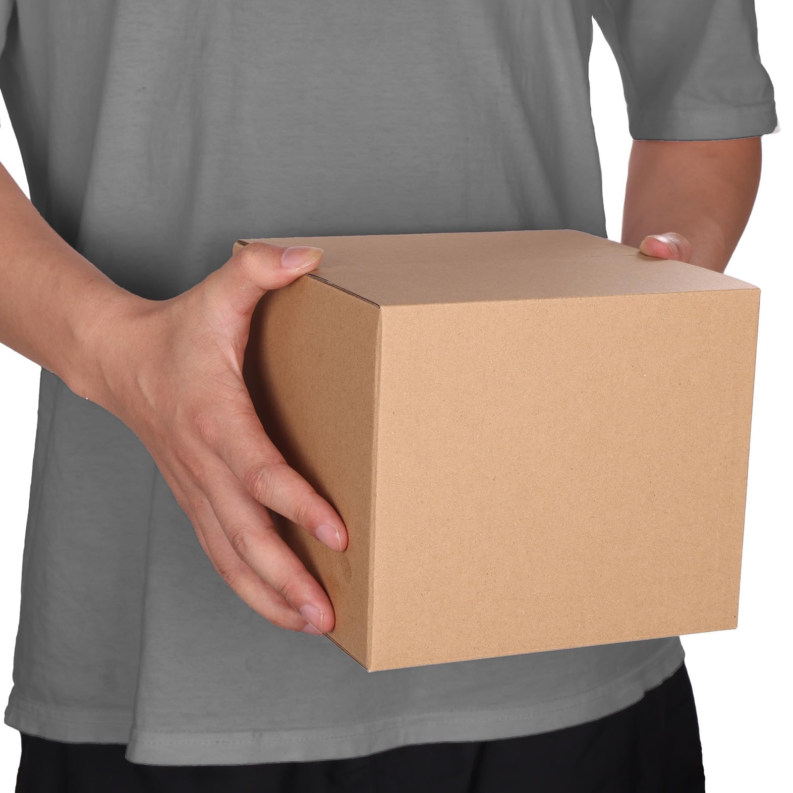 CRUGLA 40 Packs 7x7x6 Shipping Boxes Corrugated Cardboard Inch, Brown