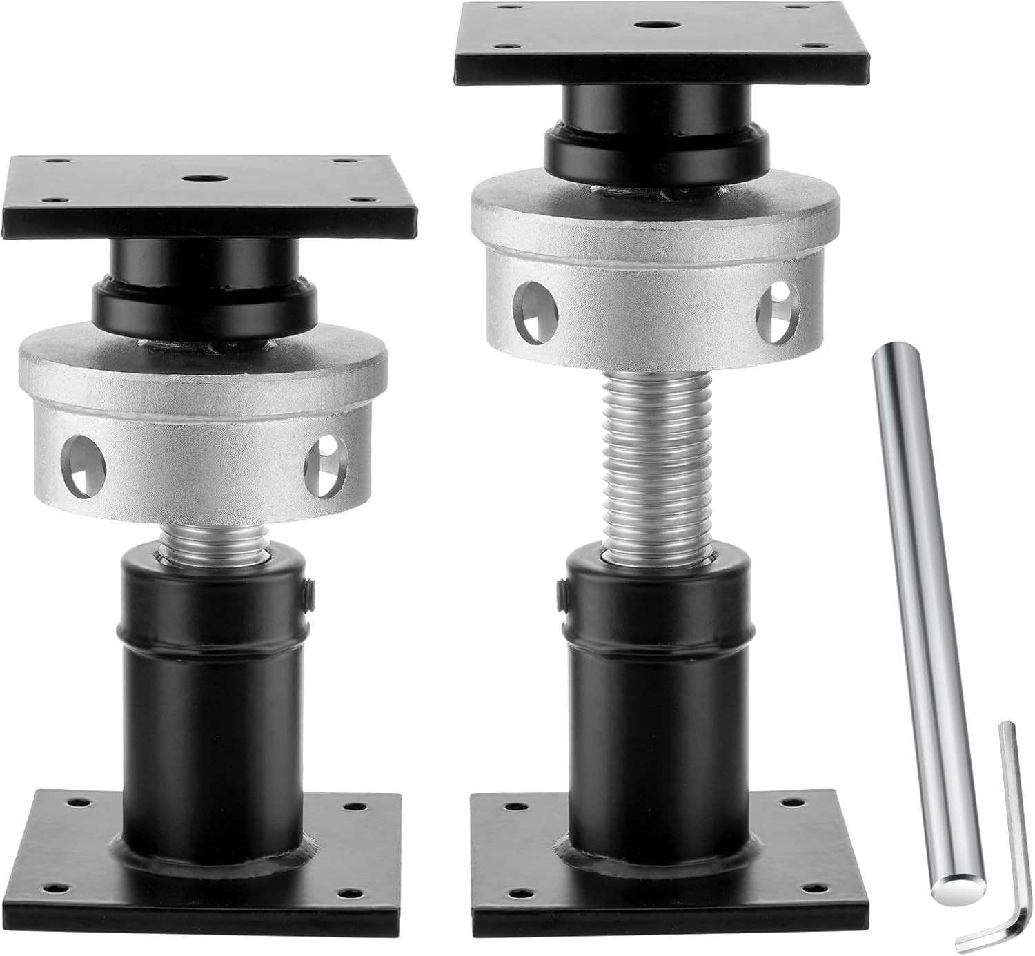 2X Heavy Duty House Floor Jacks 6.5-9″ Adjustable Screw Jacks For Home Leveling