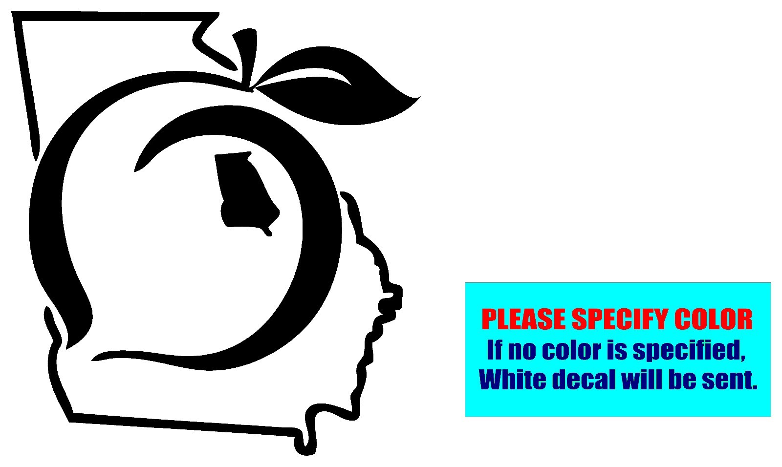 Georgia Peach State Pride Vinyl decal sticker Truck Window Laptop Die Cut 6″