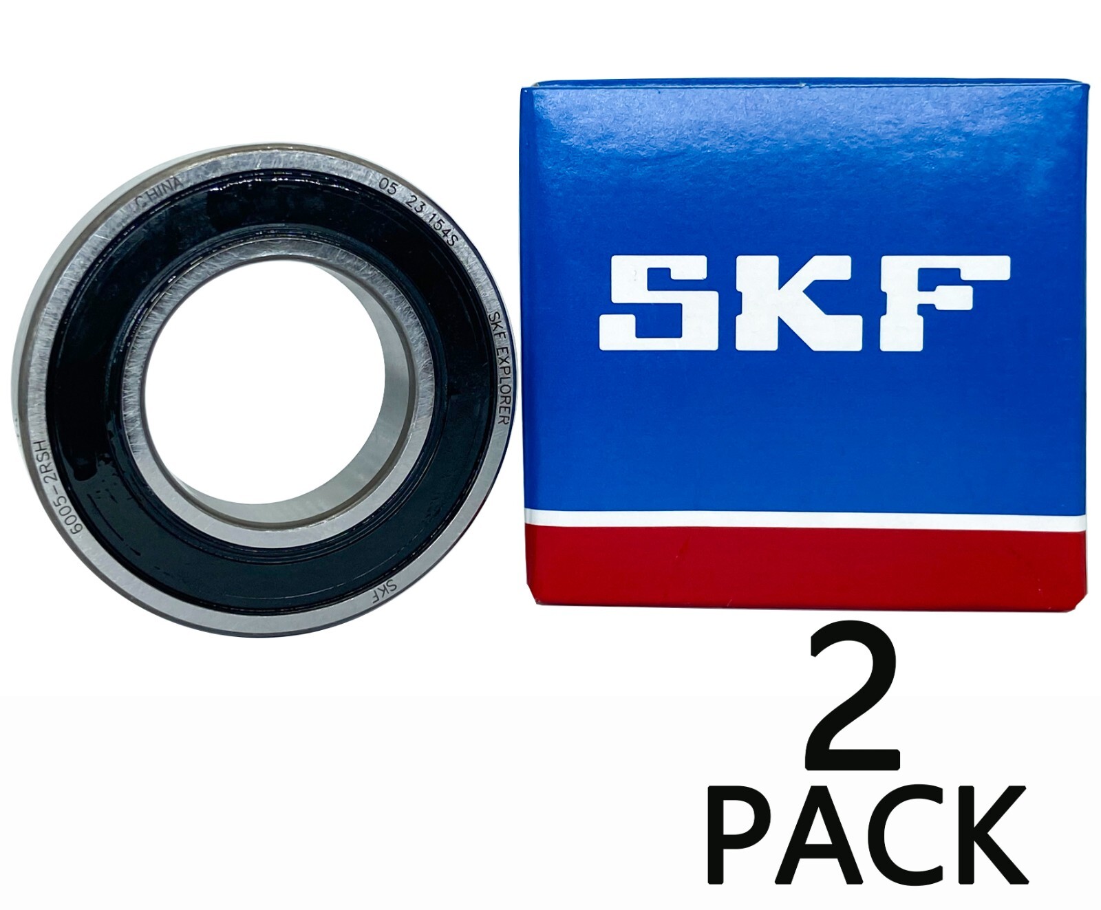 2PCS SKF 6005-2RSH 6005-2RS 25X47X12MM Double Rubber Seal Bearings 6005RS