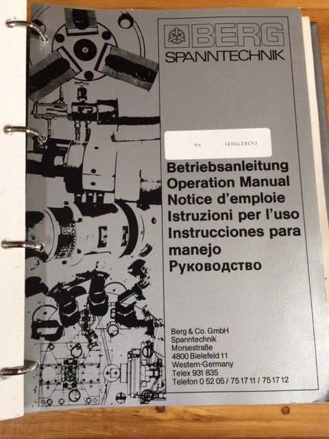 Gildemeister Geschaftsbereich N.E.F, Operating Instructions for N.E.F. CT40