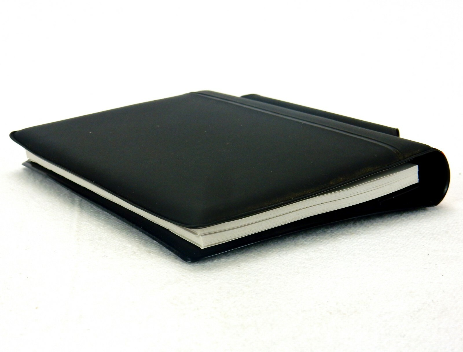 Pocket Jotter Notebook, Padded Cover, Black & Red, Spiral Note Pad, Sweda #VP125