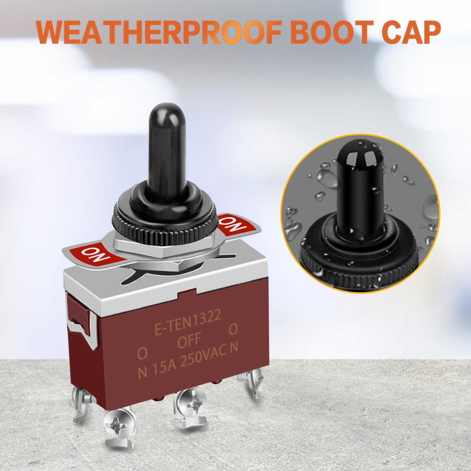 5 Pack Waterproof Toggle Switch 6 Pin ON-OFF-ON 12V DC 30A DPDT for Car Boat Aut