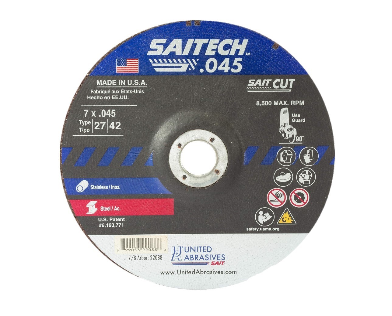 United Abrasives-SAIT 22088 High Performance Cut-Off Wheel, 50pk, FREE SHIP