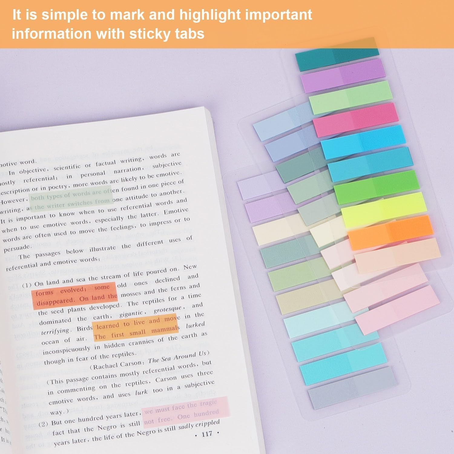 4200 Pcs Book Tabs for Annotating, Sticky Tabs Transparent Small Sticky Notes…