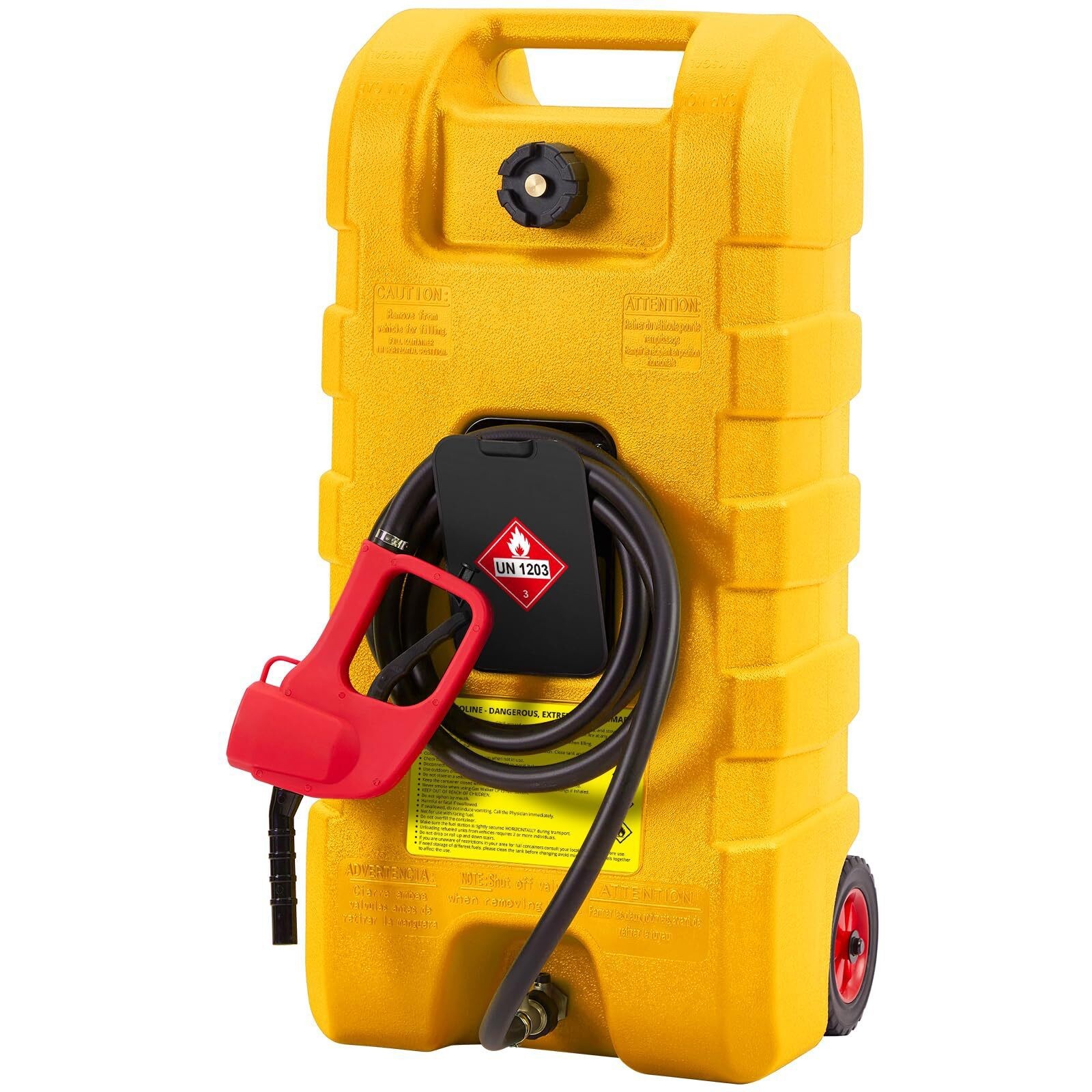 15 Gal Fuel Tank Heavy-Duty Fuel Tank Fuel Caddy with Manual Fuel Transfer Pump