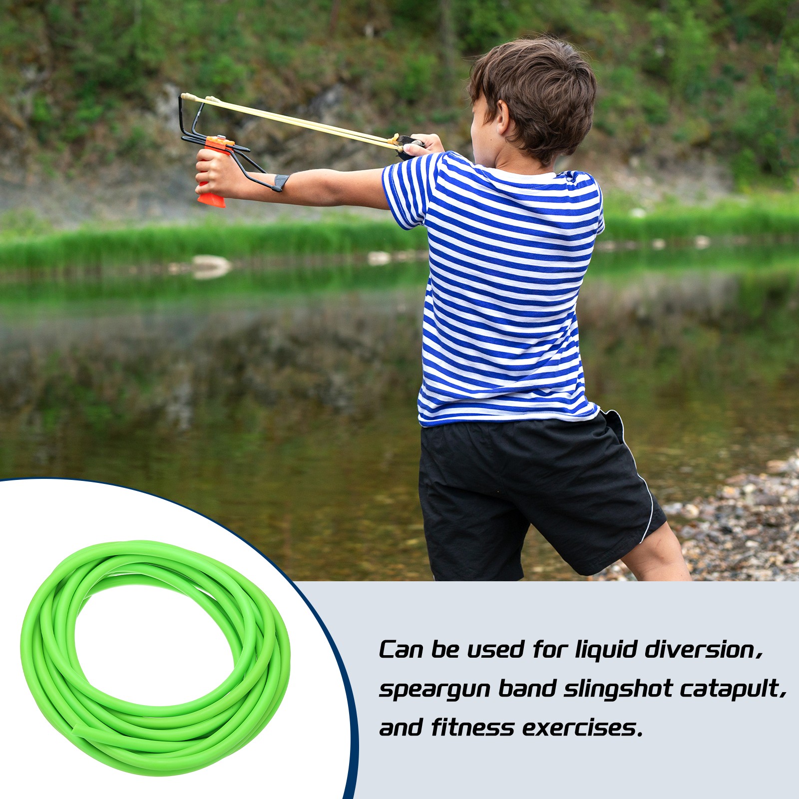 13 Ft(4M) Latex Rubber Tubing, 3/16″(5mm)ID 5/16″(8mm)OD, Green