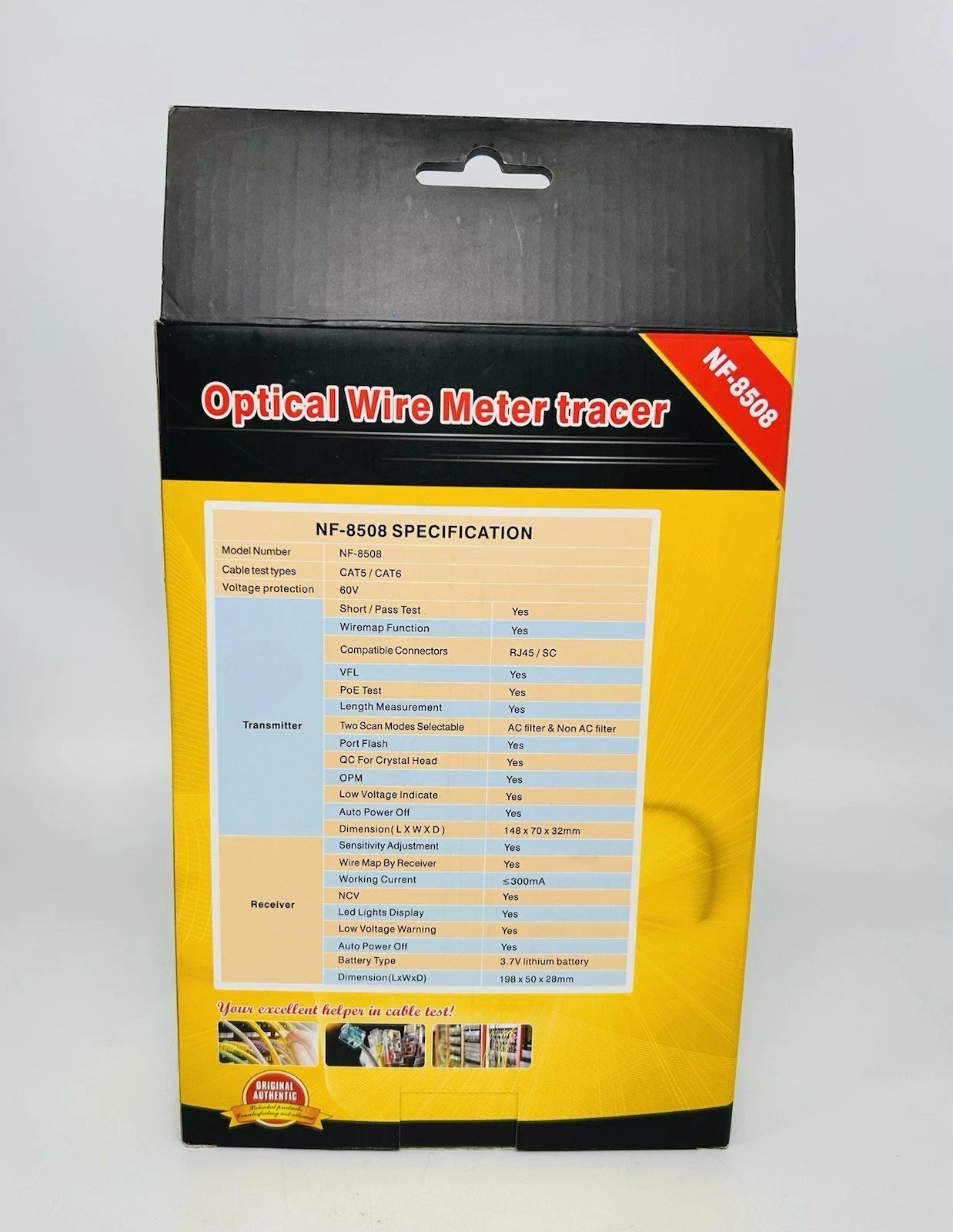 NOYAFA NF-8508 Optical Wire Meter Tracer, a 9-in-1 LAN Ethernet cable tester
