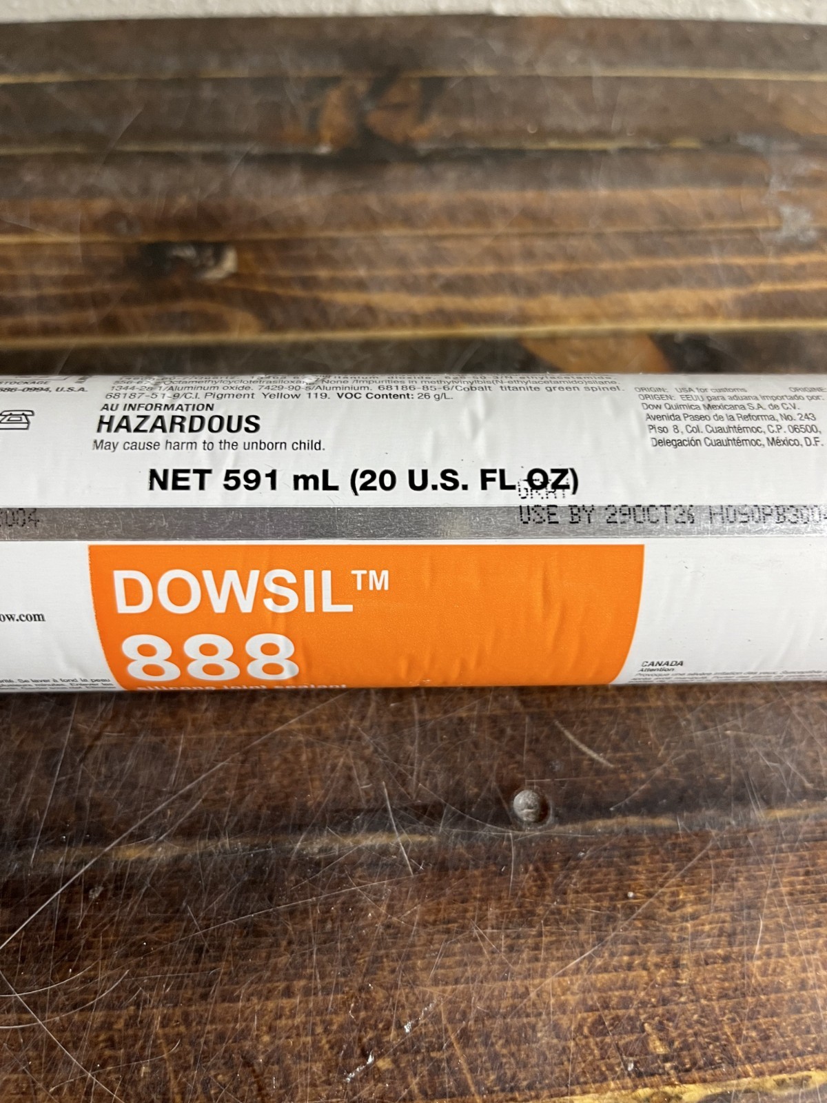 Dow Dowsil 888 Silicone Joint Sealant Gray 20 Fl Oz Sausage Pack