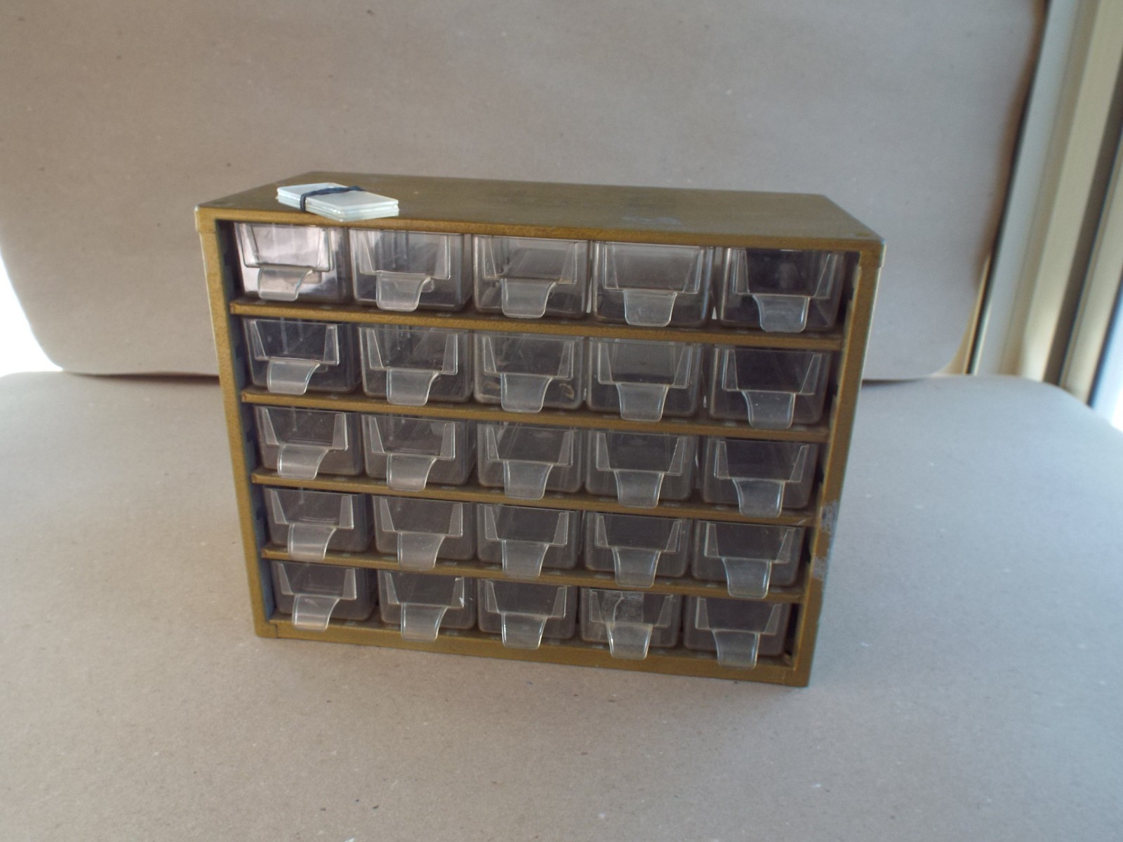 VTG Rare 25 Drawer Raaco Metal Parts Storage Cabinet Organizer Denmark (Read)