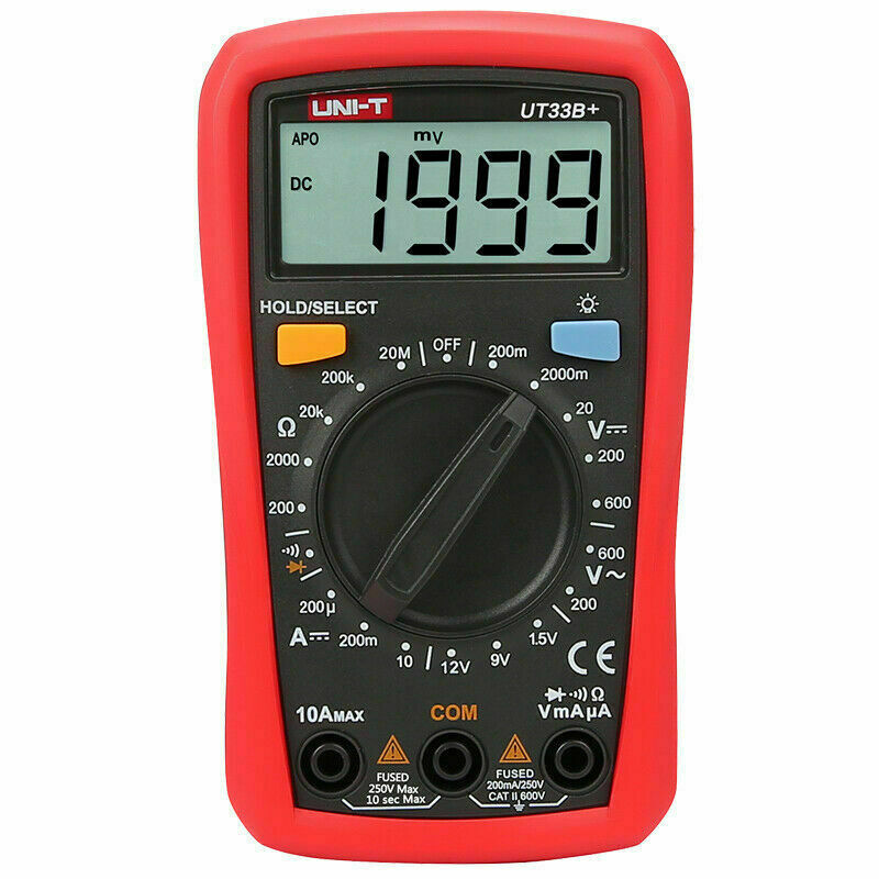 UNI-T UT33B+ Digital Multimeter LCD Palm Size DC/AC Ohm Current Resistance ✦Kd