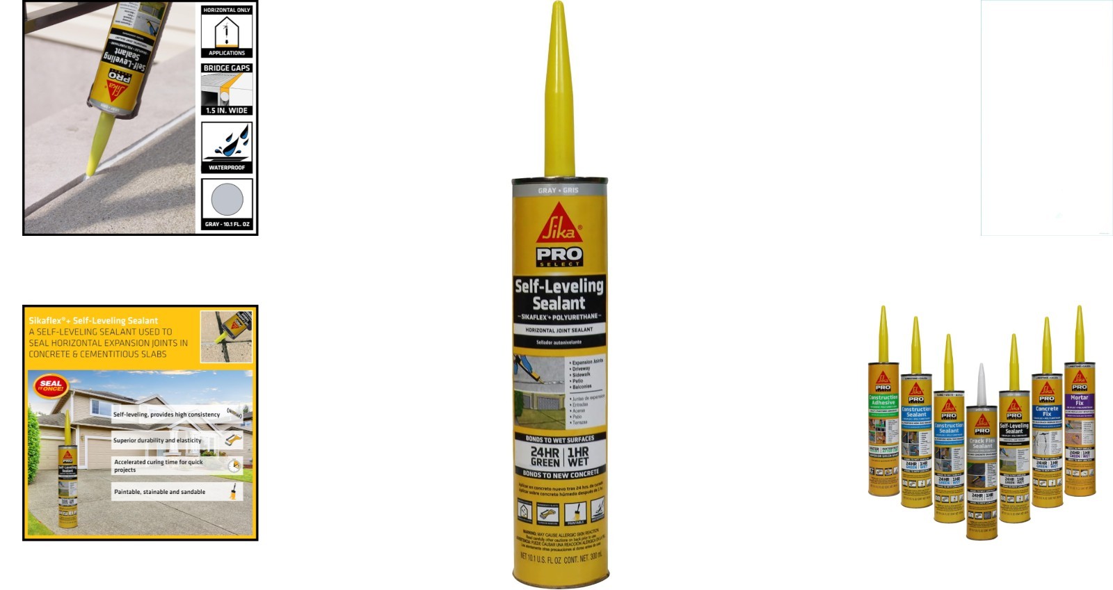 Flex Gray Polyurethane Self-Leveling Sealant – Cures Quickly, Paintable Finish