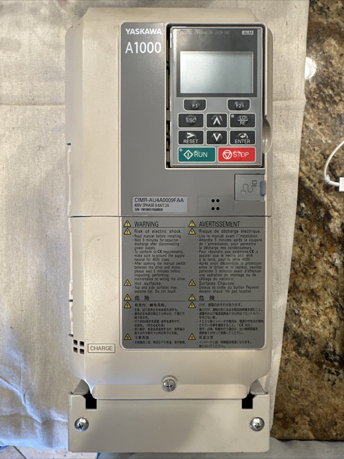 Yaskawa A1000 CIMR-AU4A0009FAA
