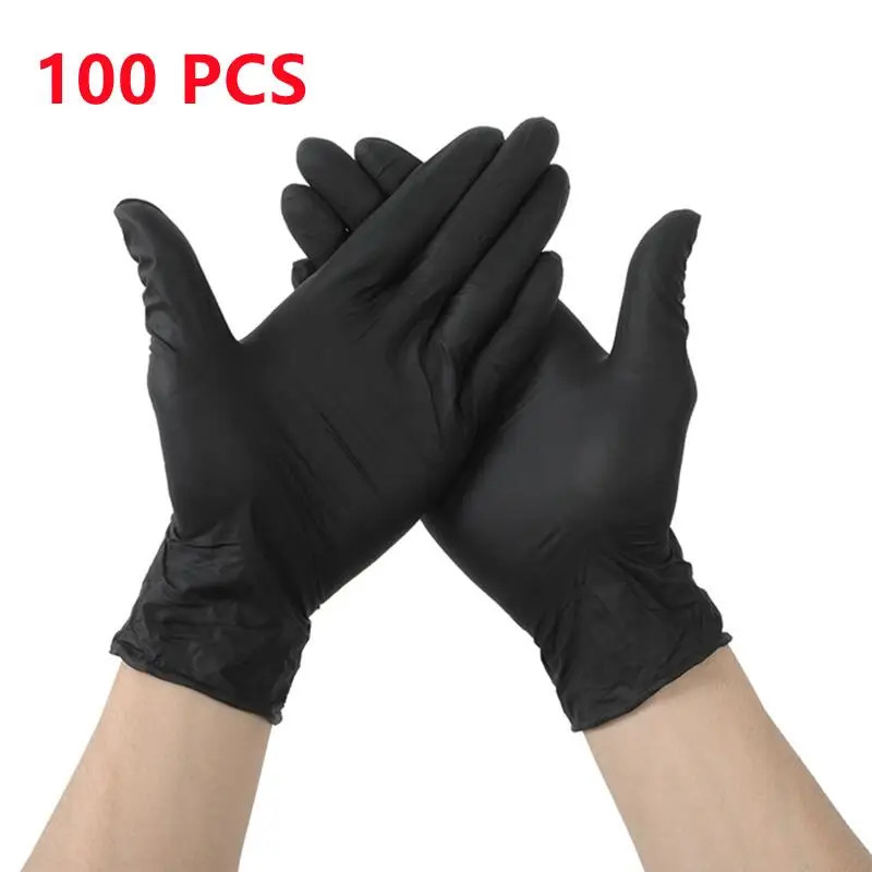 100PCS Disposable Nitrile Gloves Latex Free Cleaning Gloves for Kitchen Cooking