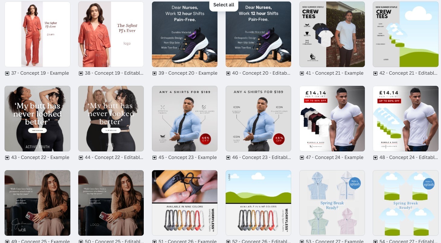 150 Professional Canva Fashion Ad Templates | Ready-to-Use Digital Designs***