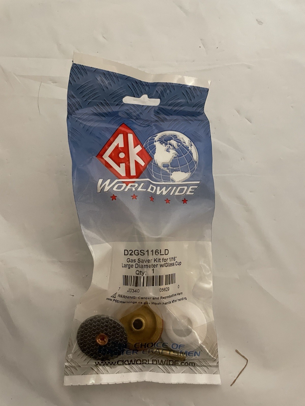 CK Worldwide D2GS116LD Gas Saver Kit For 1/16” Large Diameter W/Glass Cup