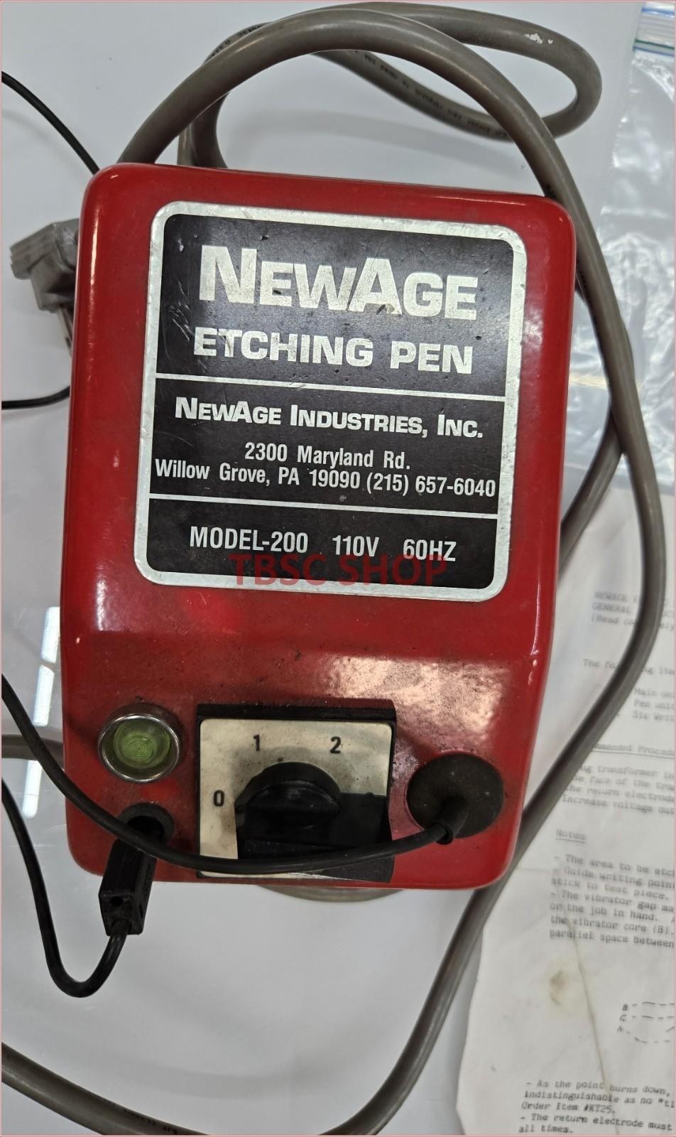 NewAge KT-41 Electric Arc Etching Pen Model-200 110v 60Hz TESTED