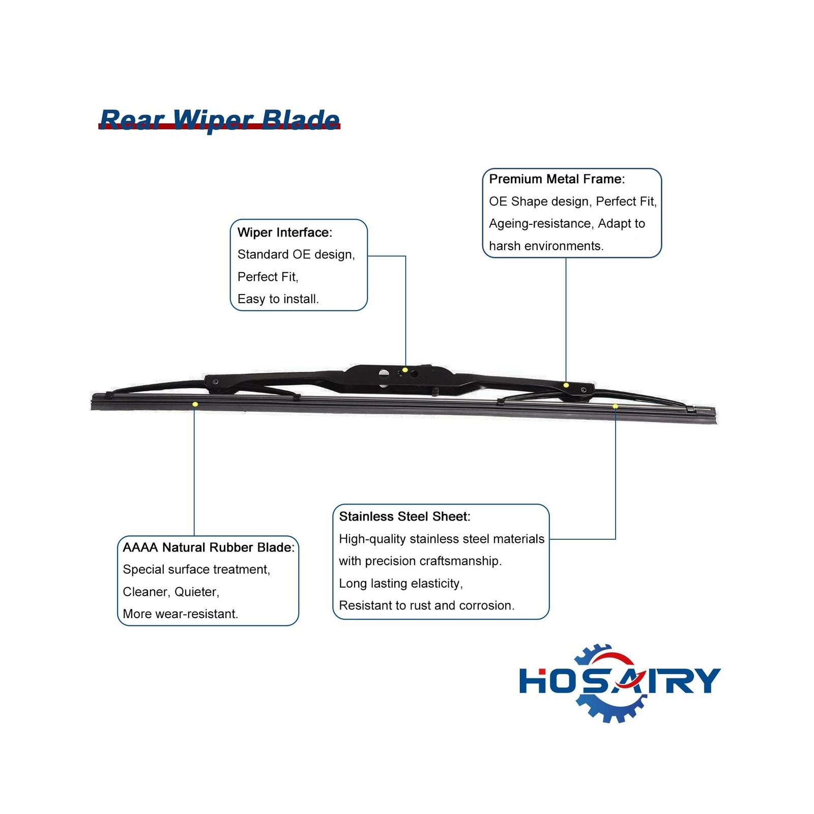 Rear Wiper Arm Blade Set for Dodge Grand Caravan 2008-2010 Chry… FAST USA SHIP