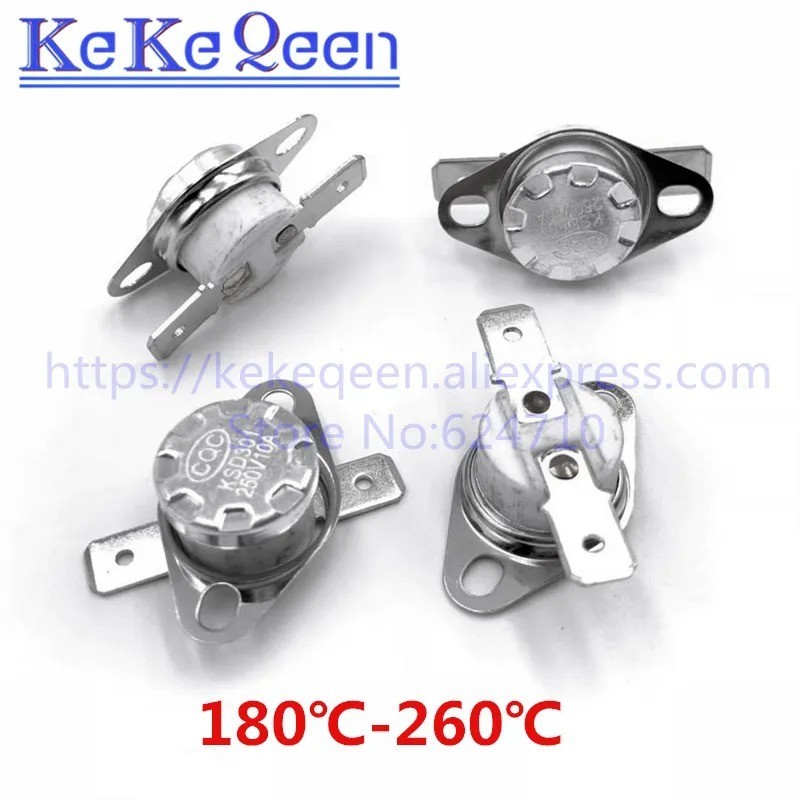 KSD301 Thermostat Temperature Switch 250V 16A Normally Closed Thermal Control