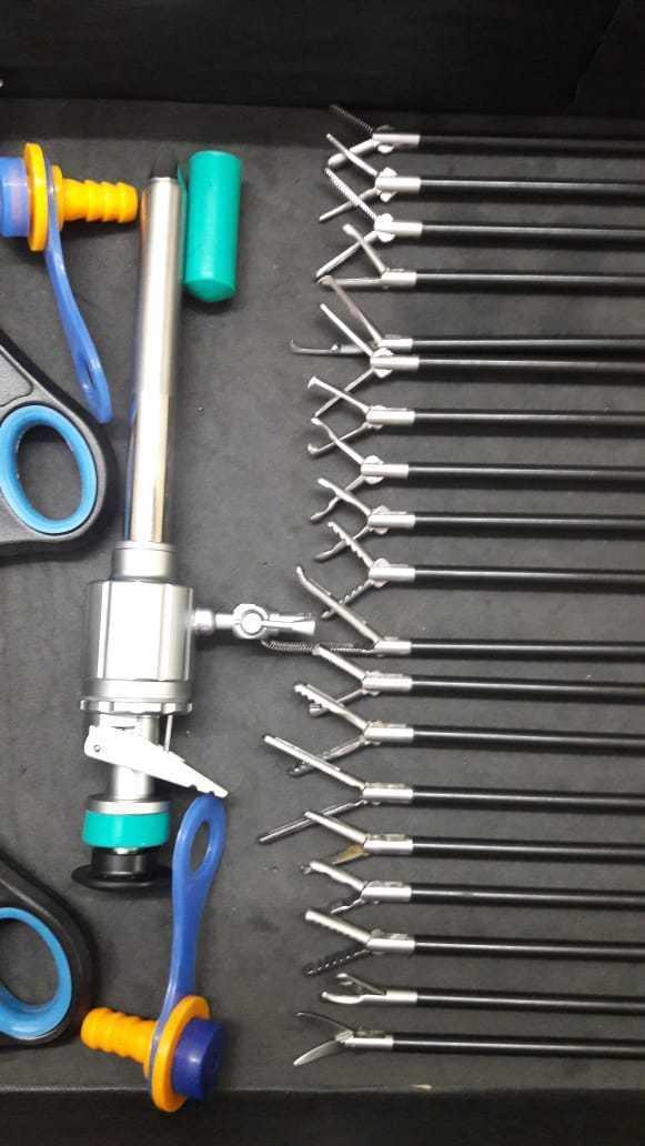 Laparoscopic Set Basic Laparoscopy Instruments In Box Pack 24pc Reusable