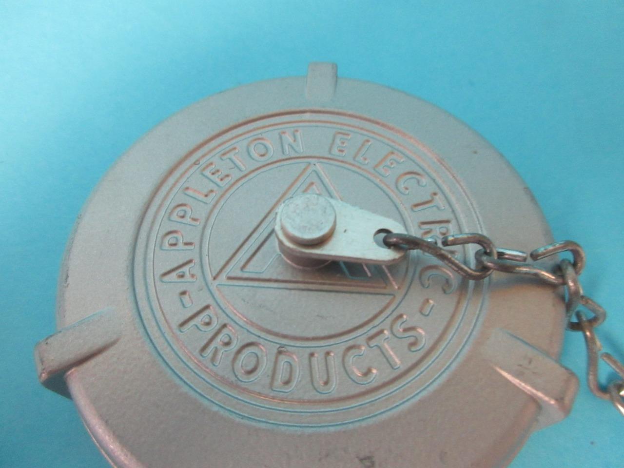NEW APPLETON ELECTRIC ALUMINUM SCREW CAP 2.89″ THREADED COVER FOR POWERTITE