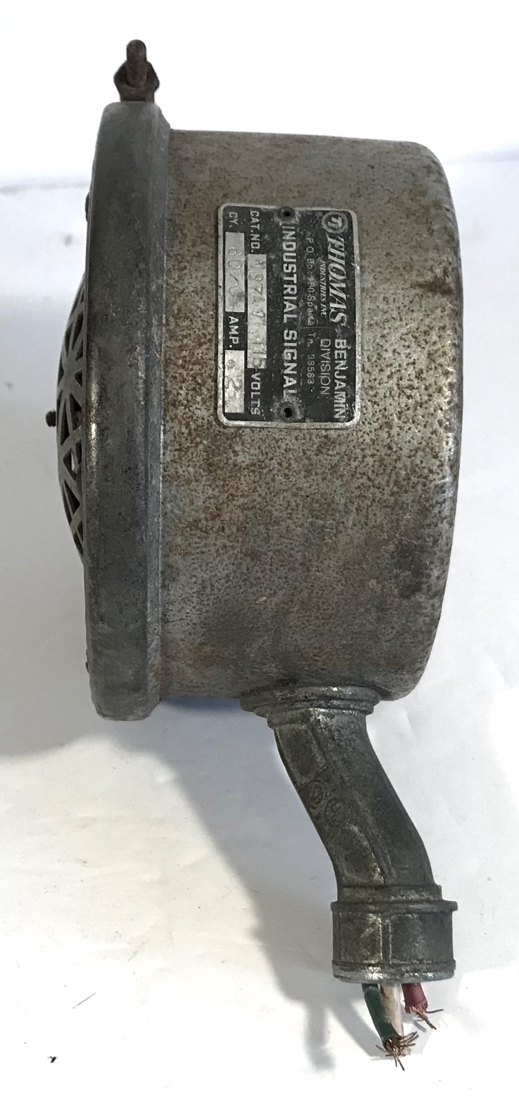 VINTAGE THOMAS INDUSTRIAL SIGNAL SIREN 115 VOLTS N-8741 UNTESTED