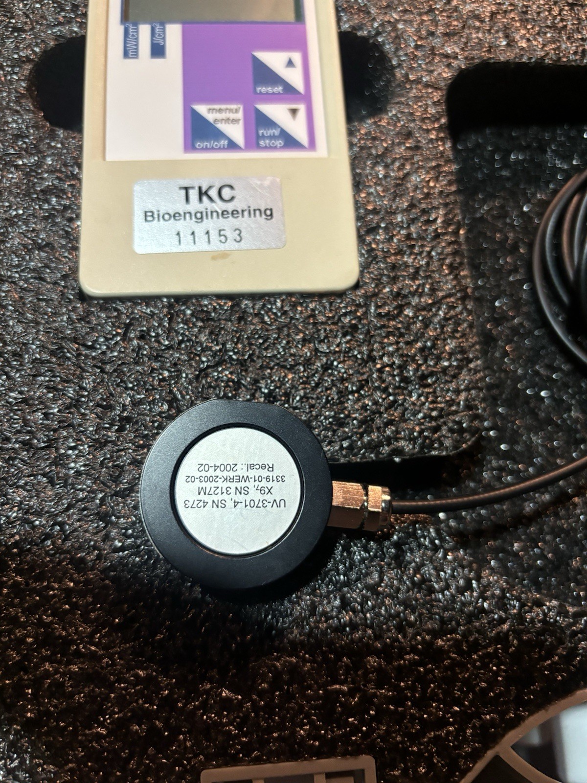 Daavlin X9-7 Irradiance Meter & UV-3701-4 Detector X9